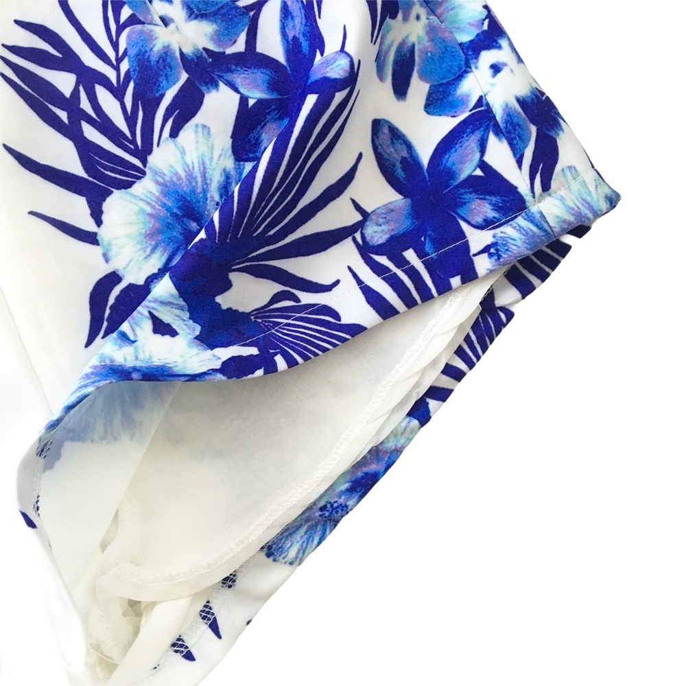 new LF into ❦ Chic Hibiscus Print Shorts ❦ Bright Amethyst Colorful Floral ❦ 6 - Picture 6 of 16